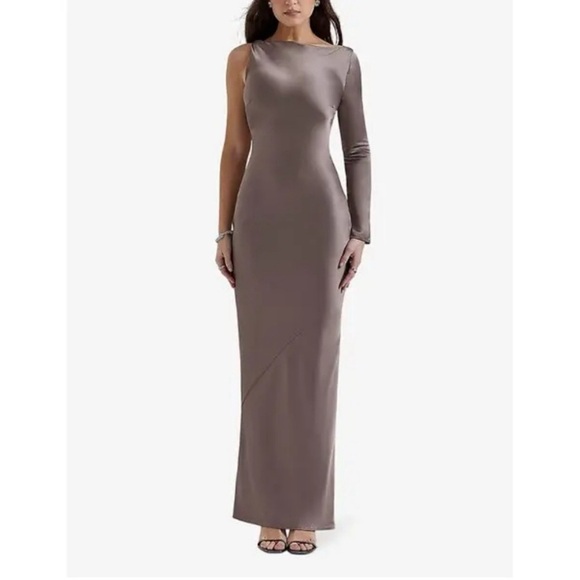 House of CB 'Catiana' Smoke One Sleeve Maxi Dress - Picture 8 of 12